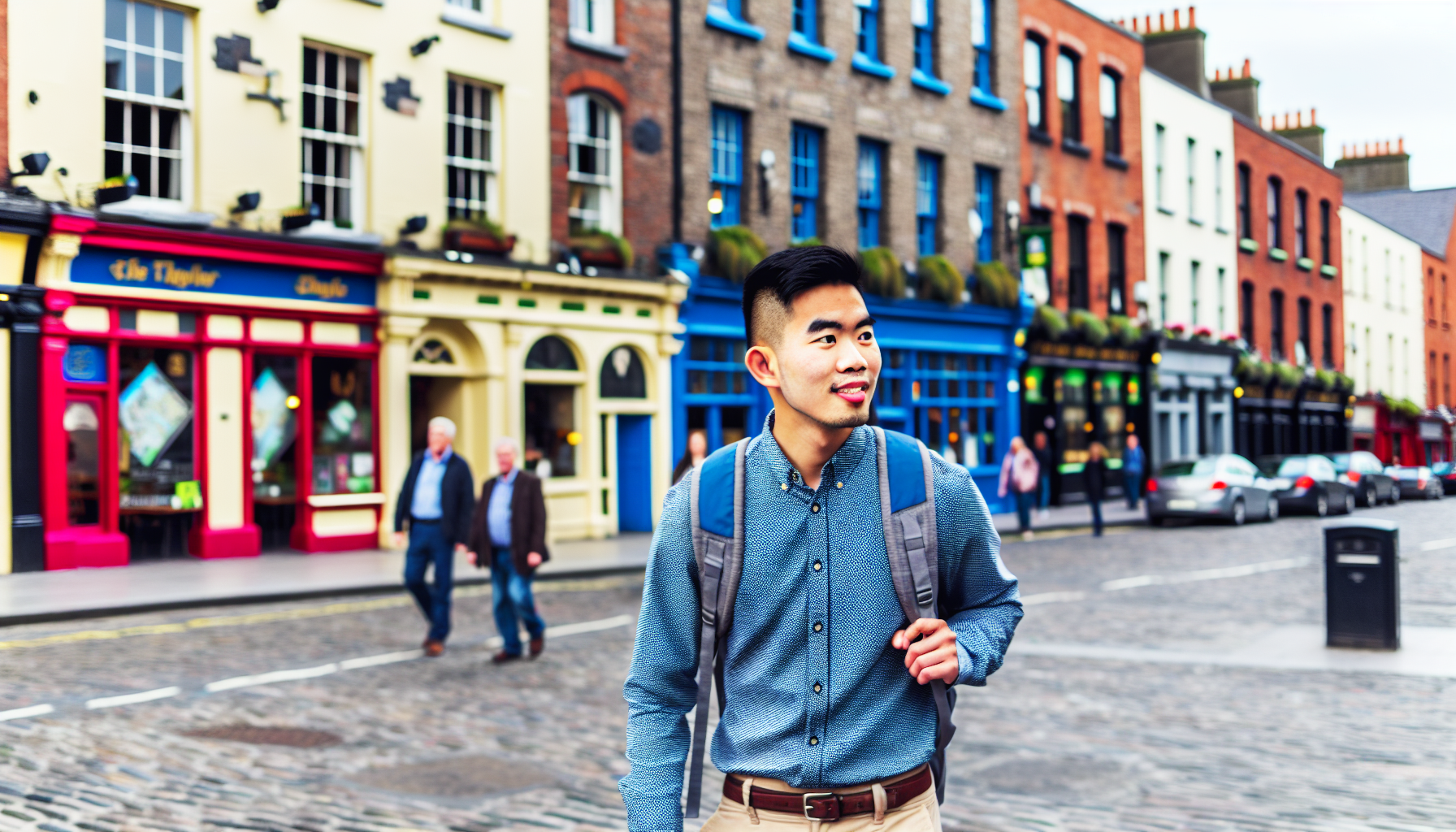 Tepi kanal Dublin sore